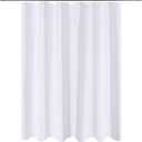 N&Y HOME Long Fabric Shower Curtain Liner 72 x 78 inches Longer Length, Hotel Quality, Washable, Water Repellent, White Spa Bathroom Curtains with Grommets, 72x78
