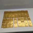 Peacoblue Gold Foil Stickers Seals Official Embossed 2 Inch 100Pcs Bee and Honeycomb, Self Adhesive Gold Around Embossing Medal Sticker for Envelope Seal, Gift Decor, Certificate Paper, Invitation