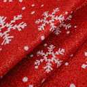 ULTECHNOVO 35. 4 Inch Large Christmas Tree Skirt Xmas Soft Cover Mat Decor Snowflake Collar Farmhouse Tree Skirt for Holiday Ornaments Party Home Indoor Decorations (Red)