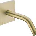 RANDOM Shower Arm with Flange,Gold 6 Inches Wall Mount Angle Shower Head Extension Arm For Fixed Shower Head Stainless Steel,Brushed Gold.RD-91018-6BG-SQ