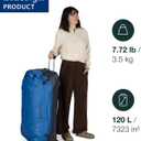 Osprey Transporter 120L Wheeled Travel Duffel Bag - Extra Large Lightweight Rolling Suitcase for Men and Women, Raven Black