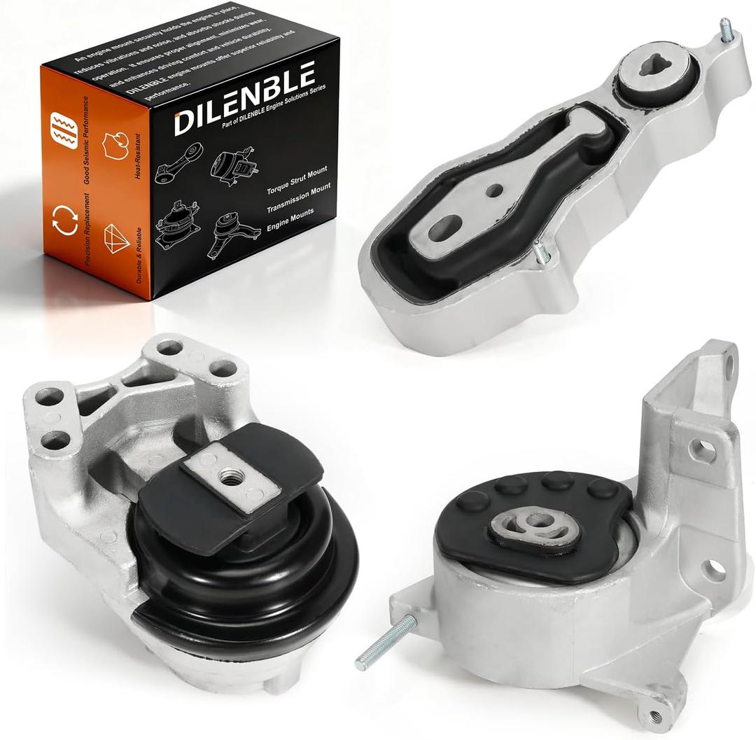 Engine Motor Mount & Trans Mount Replacement for 2013 2014 2015 2016 2017 2018 2019 Ford Flex 3.5L Without Turbo, Engine Mount Set of 3 Replaces OE# A5342 GP3180 EM-5427 8G1Z6038A A5799