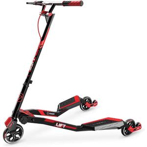 Yvolution Fliker Drift Scooter, 3-Wheels Wiggle, Foldable, Suitable for Kids and Adults