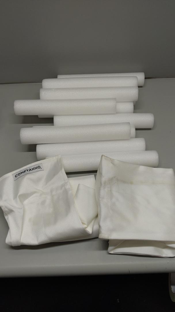 Comfyanno Under Door Draft Stopper  Bottom Door Gap Filler & Seal  Fits 30” to 36” Door, Block Cold Air, Noise, Sound, Wind, Bugs, Easy to Install, Double Side Block, No Adhesive, White