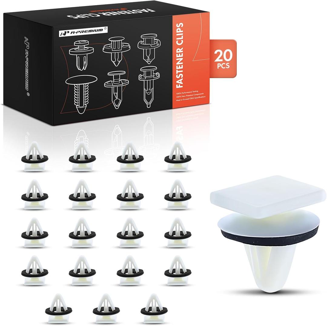 A-Premium Nylon Rocker Molding Retainer Clips with Sealer Compatible with Hyundai Elantra Accent Tucson 2012-2024 Kia Optima Rio 2012-2024 & More - Wear Resistant, 20 PCS (1.06 oz)