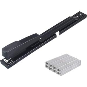 Long Reach Stapler Office Staplers Desktop Stapler, 50 Sheets Capacity Long Arm Staplers with 1600pcs 23/8 Staples (Black, 50 Sheets Capacity)