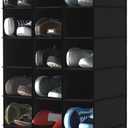 Hanging Shoe Organizer for Closet, 30 Sections Hanging Closet Organizers and Storage Shelves, Space Saving Hanging Shoe Storage, Black, 17''W×11.5''Dx 48''H