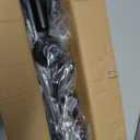 Tension Curtain Rod 51-145In(4.25-12.08Ft), Extra Long Curtain Rod No Drilling for Window or Bathroom Patio, Adjustable Spring Shower Curtain Rod, Easy to Install Never Rust Rod Diameter 1.26In-Black