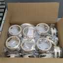 24 Set 4 Inch Tambourine for Adults Wooden Hand Held Drum with Metal Jingles, Gift Tags, White I Love You Printed Ribbon Percussion Gift Musical Instrument for Church Wedding Party Favor (Black)