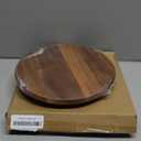 Acacia Wood Lazy Susan Wood Turntable Tray Cabinet Organizer, 10"