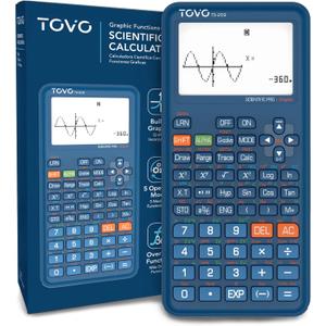 TOVO Scientific Calculator with Graphing Functions, Multiple Modes, 360 Functions, Large Screen, Intuitive Interface for Beginners, High School & Advanced Courses, TS-259 (Developed by CATIGA) (Tovo Navy Blue)