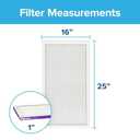 3M - 2001DC-6 Filtrete Ultra Allergen Reduction FPR9 Air Furnace Filter 16" X 25" X 1" (1-Pack) White