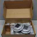 VOLISUN Solar Driveway & Deck Lights 12 Pack Waterproof Dock & Marine Ground Lights,2-in-1 Warm White & White LED,Solar Marker for Pathways,Steps,and Warning Signs,Auto On/Off