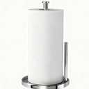 Paper Towel Holder Countertop, Standing Paper Roll Holder with Anti Slip Weighted Base, Stainless Steel Freestanding Paper Towel Holder for Kitchen, Chrome
