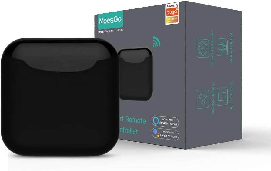 MoesGo WiFi RF IR Universal Remote Controller TV Air Conditioning Smart Home Blaster Infrared RF Appliances Tuya/Smart Life App,Voice Control Alexa Google Home