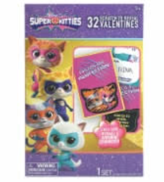 Disney Jr Super Kitties Scratch to Reveal Valentine Cards 2 Packs