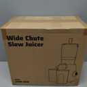 Cold Press Juicer, Slow Single Auger Juicer Machines for Fruits and Vegetables, Wide Feed Chute, Reverse Function, Easy to Clean, Quiet Home Juicer, 9.76"D x 8.3"W x 17"H