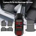 T TGBROS for Kia Sportage Floor Mats 2023-2026 All-Weather Full Set Custom Fit TPE Liners Back Seat Protector Cargo Liner Trunk for Sportage Accessories 6PCS (Not for Hybrid & 2026 SX Prestige Trim)