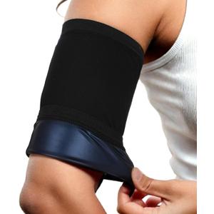 KFHENSOMR 2pcs Arm Bands Workout Adjustable Arm Trimmers for Women Arm Fat Reducer Bands Sauna Sweat Arm Shaper Bands Compression Sleeve Toner Sleeves for Sports Workout (Size L & XL)
