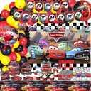Birthday Party Decorations Include Theme Balloon Arch Kit, Backdrop, Tableware, Tablecloth, Cupcake Toppers Birthday Banner for Kids Boys Theme Party Supplies