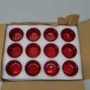 VOHO Red Candle Holders for Table Centerpiece, Tealight Candle Holder Set of 12 for Small Tealight Candles, Glass Votive Candle Holders for Her Valentine Christmas(2 x 1.4 Inch)