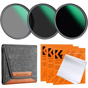 K&F CONCEPT 52mm ND8 ND64 ND1000 ND Lens Filters Kit- Optical Glass 24 Multi-Coated Waterproof Camera Lens Filters Set with Filter Pouch and Cleaning Cloths (D-Series)