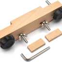 SAPHUE Solid Maple Guitar Bridge Clamp, Entry Level Bridge Clamp Acoustic Luthier Tools with Cork Gasket & L-Wrench, Wooden Guitar Bridge Clamp for Classical/Acoustic Guitar Accessory Luthier Tools