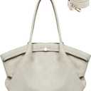 Makukke Tote Bag for Women, Faux Suede Bag Women's Handbags, Shoulder Crossbody Bag for Daily Commute & Casual Use (Beige)