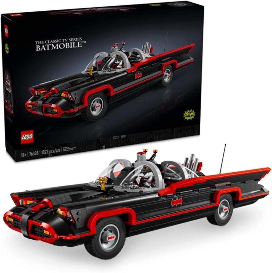 LEGO DC Batman: The Classic TV Series Batmobile, DC Collectible Car, Building Set Inspired by The 1966 Television Shows Classic Batmobile, Creative DC Gift for Adults and Super Hero Fans, 76328