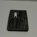 BEZOX Toenail Clipper Kit 4PCS Nail Care Set for Ingrown Toenails  Curved Head Toe Nail Clippers for Seniors for Thick Nails, Thick Fingernail Clippers, Long Nail File & Dual-Ended Lifter - Black (Large)