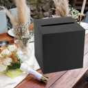 8 x Black Card Box Wedding Favors Gift Card Boxes Post Box Cardboard Receiving Money Box Holder for Wedding Reception, Baby Showers, Anniversary, Birthday Party, Retirement, Graduation Envelope Holder