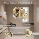6 Pack Pismo Doorknobs for Hall, Gold Interior Door Knobs with Camelot Trim, Satin Brass Interior Door Handles