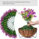 HyeFlora Artificial Fake Hanging Plants Flowers Basket for Outdoor Outside Porch Spring Decoration, Faux Silk Purple Daisy Realistic UV Resistant in Planter for Home Patio Balcony Garden Yard
