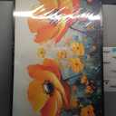 Large Poppy Flowers Wall Art for Living Room, Floral Canvas Oversized Wall Decor Aesthetics Modern Framed Pictures Painting Print Artwork for Bedroom Office 36" L x 24" W