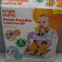 Bright Starts Learn-to-Sit Baby Floor Seat, 2-Positions Grow with Infant, Portable Baby Chair, Includes Sensory Toys, Unisex, 4-12 Months, Purple Paradise