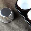 2 x Foil Cupcake Liners Baking Cups Paper Standard Silver, 200 Pack