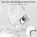 BENTOBEN Magnetic for iPhone Air Case,Clear Sparkly Glitter Phone Case [Compatible with MagSafe] Shockproof Cute Anti-Slip Anti-Yellow Women Girl Protective Cover for iPhone Air 6.5",Clear