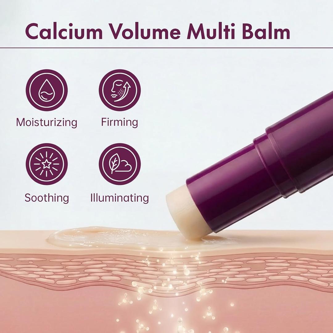 EELHOE Calcium Balm Stick for Wrinkles, Calcium Collagen Balm Stick for Under Eyes, Face & Neck, Korean Wrinkle Stick Anti-Aging, Sagging, Wrinkles