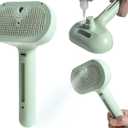 Spray Cat Brush for Shedding - Water Brush for Cats and Dogs with Steam - Pet Hair Removal Comb with Water Tank and Release Button-Pet Spray Hair Comb (Sky Blue)