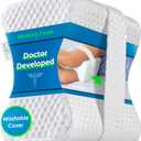 Sports Medica Doctor Developed Knee Pillow for Side Sleepers - Washable Cover Memory Foam Leg Pillow for Side Sleeping, Lower Back & Sciatica Pain Relief - Spine Alignment - Between Knee Hip Cushion (White)