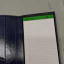 Leather Junior Padfolio for Men & Women with Pen Loop, Italian Calfskin, Business Portfolio Notebook Folder (Antiqued Blue)
