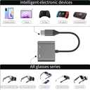 USB C to AR Glasses and Charging Adapter, Charge and Play, Compatible 100W PD Fast Charging for DJI RC 2, Switch OLED, Steam Deck Connected Viture/Rokid/Xreal AR Glasses 1080P 120Hz/4K 60Hz