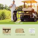 SHANTRA Golf Cart Enclosure, Golf Cart Cover for 2/4 Passengers with 4-Sided Transparent Windows, Portable & Universal Rain Cover with Carrying Bag - Waterproof