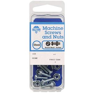 Hillman No. 10-24 in. x 1/2 in. L Slotted Round Head Zinc-Plated Steel Machine Screws 6 pk