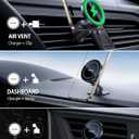 Lamicall 15W for MagSafe Car Mount Charger - [20X Strong Magnets] Wireless Car Phone Holder Charger, Magnetic Phone Holders for Car Vent Dash Accessories for iPhone 17 Pro Max Black Mothers Day