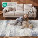 Rug Runners for Hallways Non Slip - 2x8 Runner Rug for Bedroom, Washable Runner with Rubber Backing, Soft Low-Pile Carpet for Kitchen, Laundry, Bathroom (2'x8', Blue/Brown/Ivory)