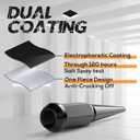 Dynofit 14x1.5 Spike Lug Nuts for Chevy GMC Silverado Sierra 2500 3500, 32pcs One-Piece Design Spiked Lug Nuts with 1 Key Fit F250 F350 Truck, Aftermarket Black Hex Drive Bullet Nut for 6&8 Wheel