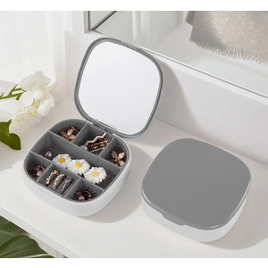 Jewelry Box with Mirror – Classy Jewelry Organizer for Rings, Earrings, Perfect for Home Use and Travel