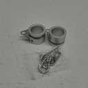 Flag Pole Rings, Aluminum Alloy Flagpole Rings 360 Rotating Anti Wrap Mounting Ring, Spinning Clips with Carabiner for 0.75-1.02 Inch Diameter- Pack of 2 (Matte Silver)
