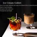 8 oz Glass Dessert Cups (Set of 5): Exquisite dessert cups for pudding, sundae, ice cream, cake, fruits, salads and cocktails - Also perfect for use as trifle bowls. (amber)